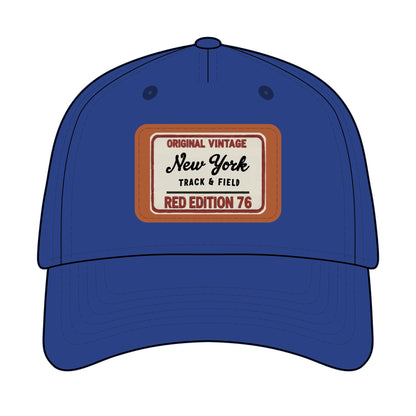 Vintage New York Leather Patch Baseball Cap
