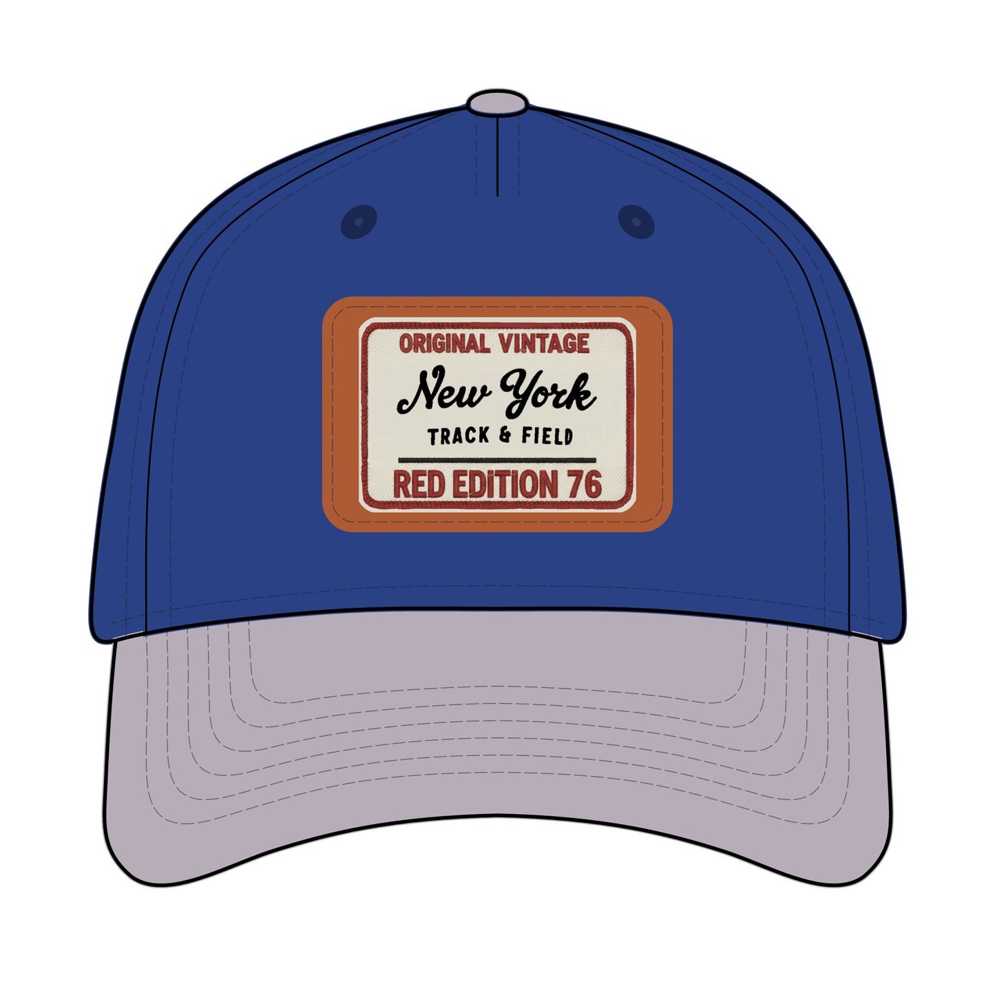 Vintage New York Leather Patch Baseball Cap