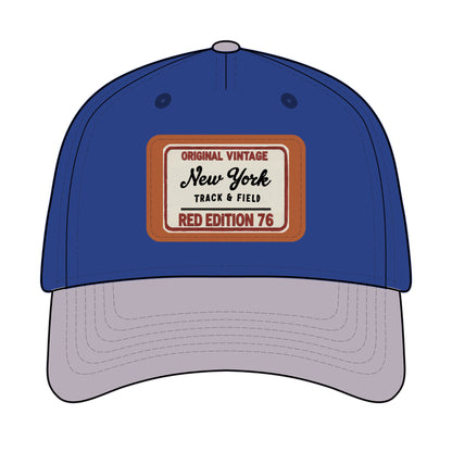 Vintage New York Leather Patch Baseball Cap