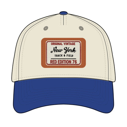 Vintage New York Leather Patch Baseball Cap