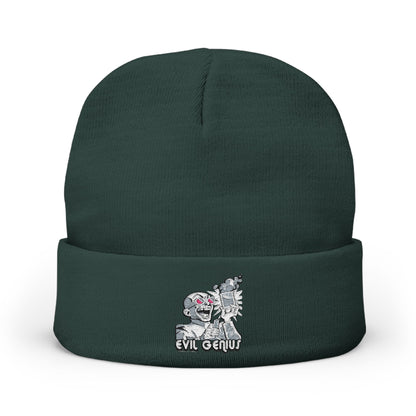 Evil Genius Embroidered Knit Beanie