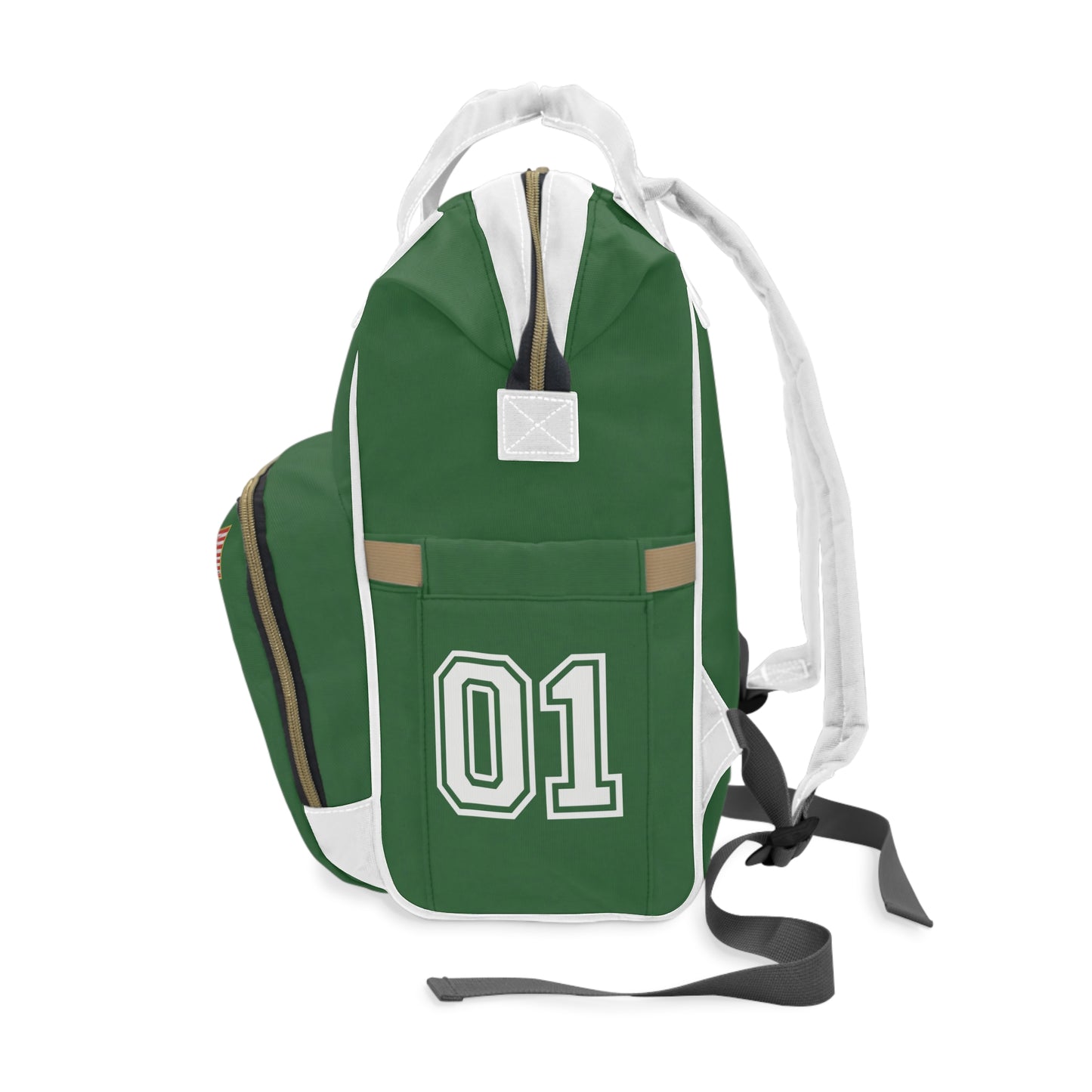 Team Mom Multifunctional Diaper Backpack — Green Baby Mom Travel Bag