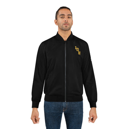 London Varsity Bomber Jacket - Collegiate Men's Jacket (Black)
