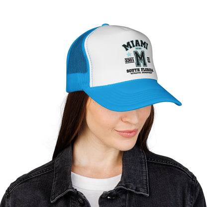 Miami Varsity Trucker Cap — South Florida Retro Mesh Hat
