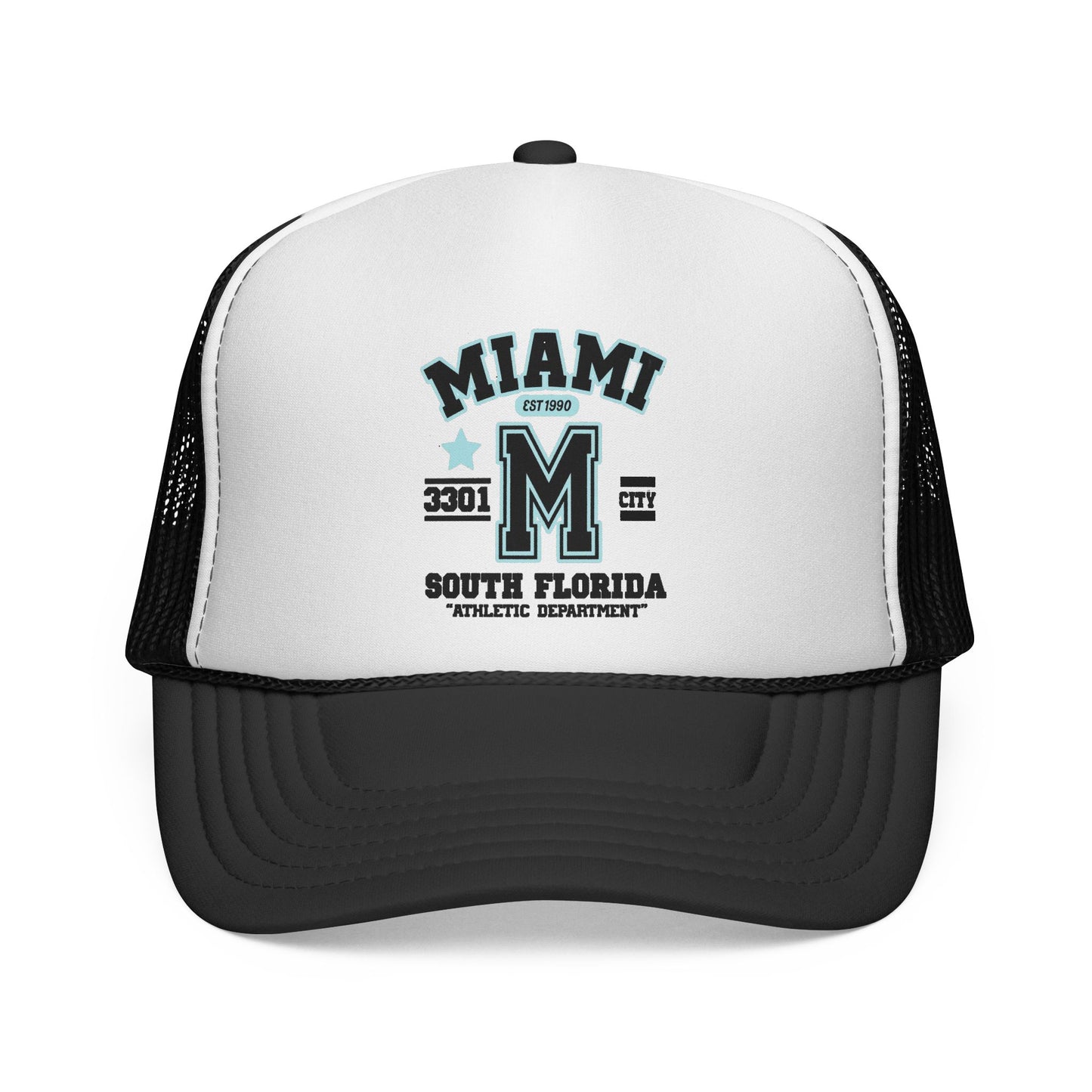 Miami Varsity Trucker Cap — South Florida Retro Mesh Hat