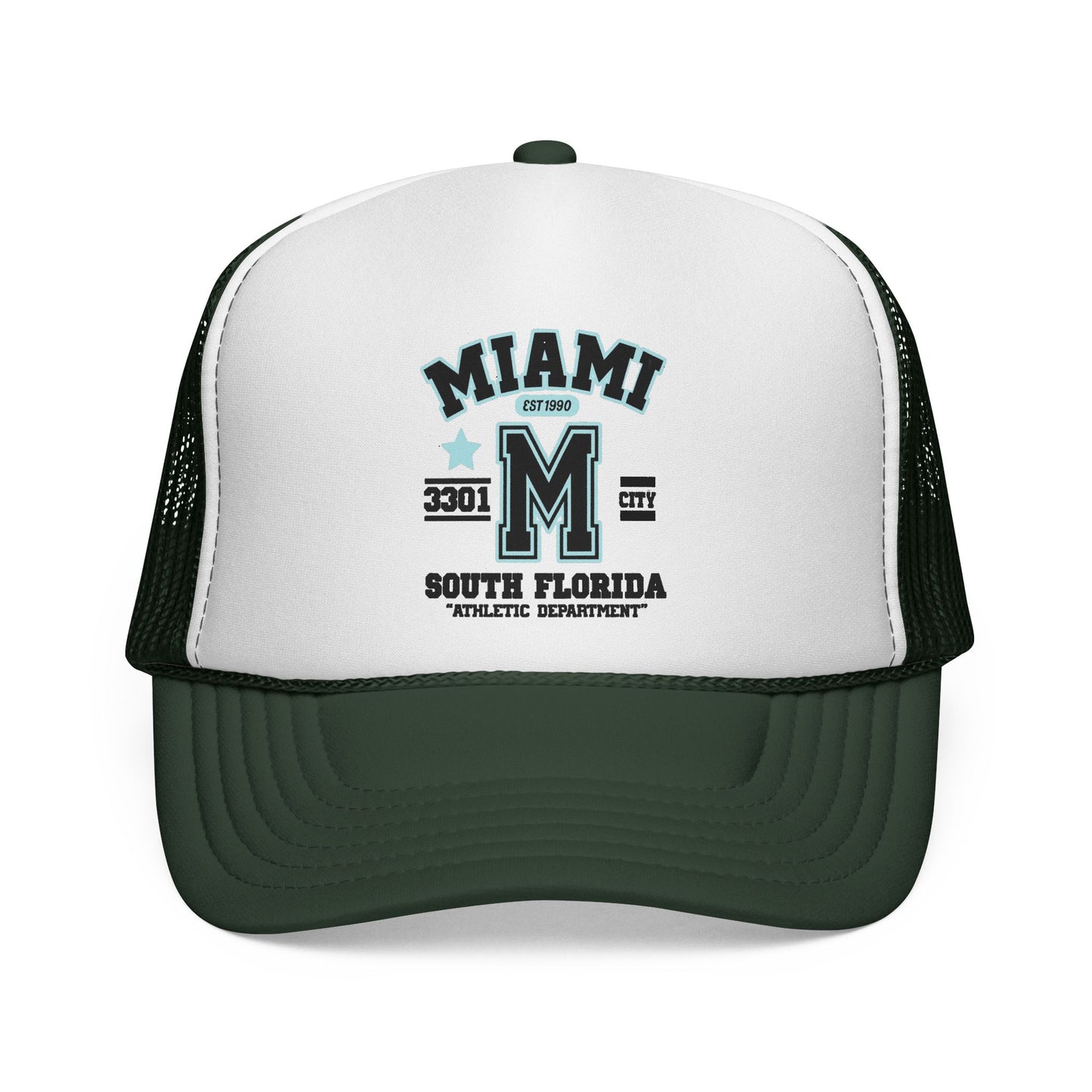 Miami Varsity Trucker Cap — South Florida Retro Mesh Hat