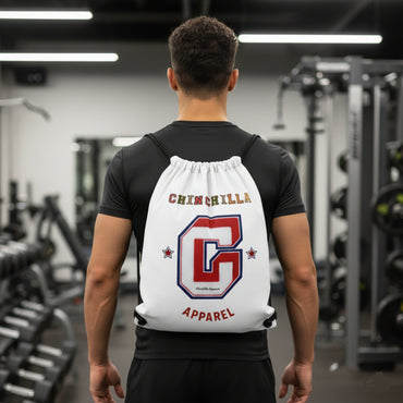 Chinchilla Varsity Drawstring Bag