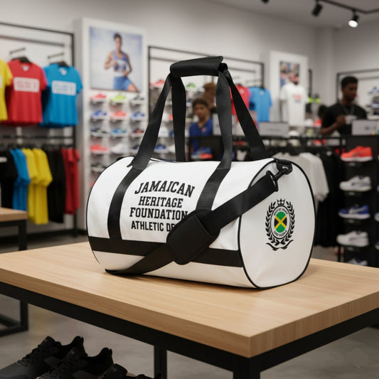 Jamaican Heritage Sporty Duffle Bag (White)