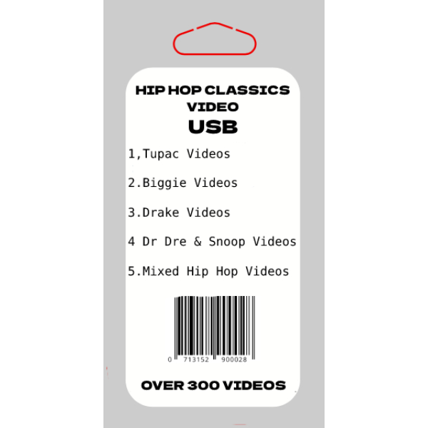 Hip Hop Classics Music Videos USB