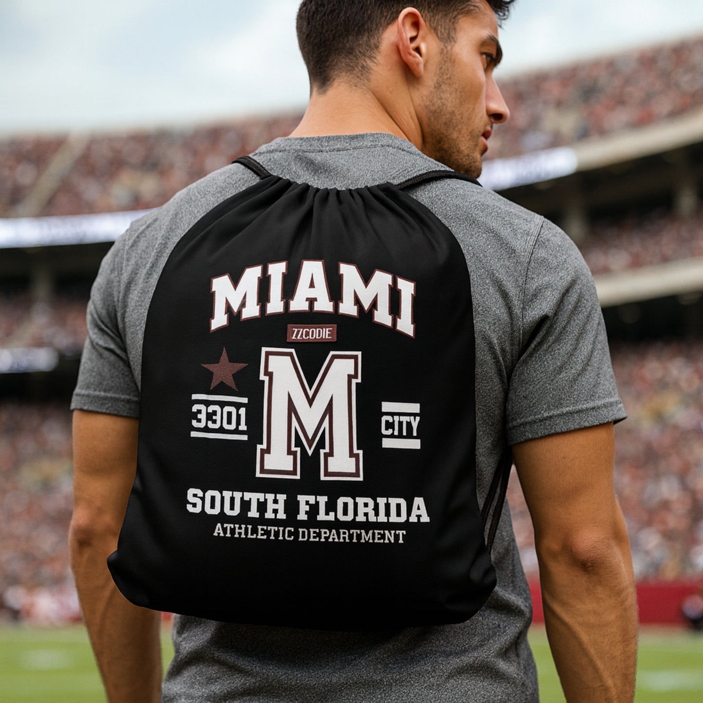 Miami Varsity Drawstring Bag