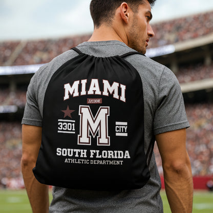 Miami Varsity Drawstring Bag