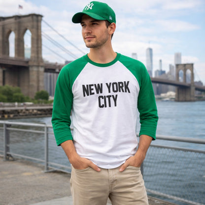 New York City Unisex Three-Quarter Sleeve Baseball Tee