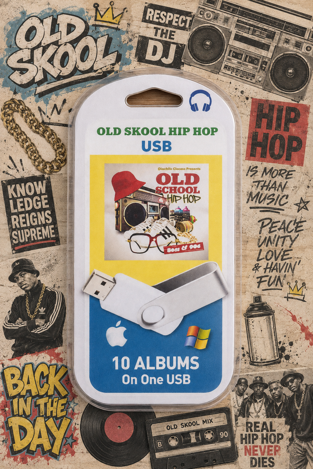 Old Skool Hip Hop USB-Montage