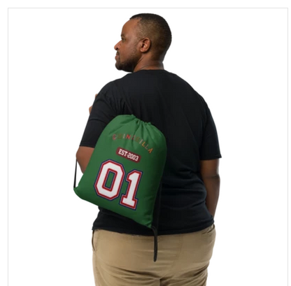 Chinchilla Varsity Drawstring Bag (Green)