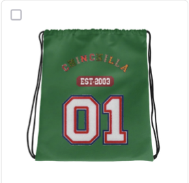Chinchilla Varsity Drawstring Bag (Green)