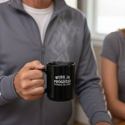 Work In Progress Black Glossy Mug