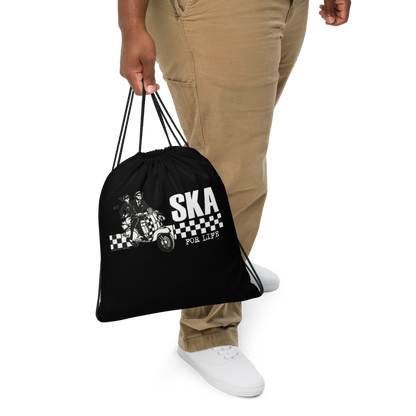 Ska For Life Drawstring Bag (Black)