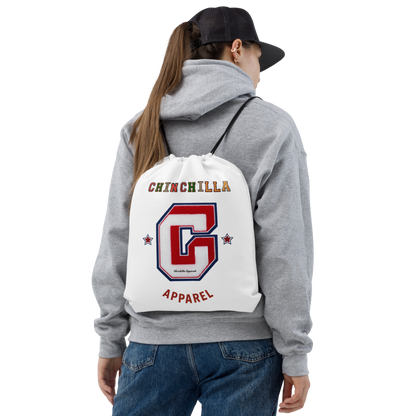 Chinchilla Varsity Drawstring Bag