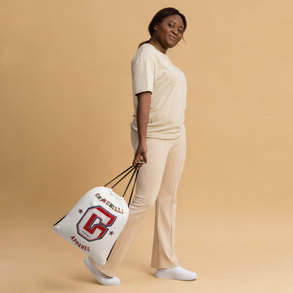 Chinchilla Varsity Drawstring Bag