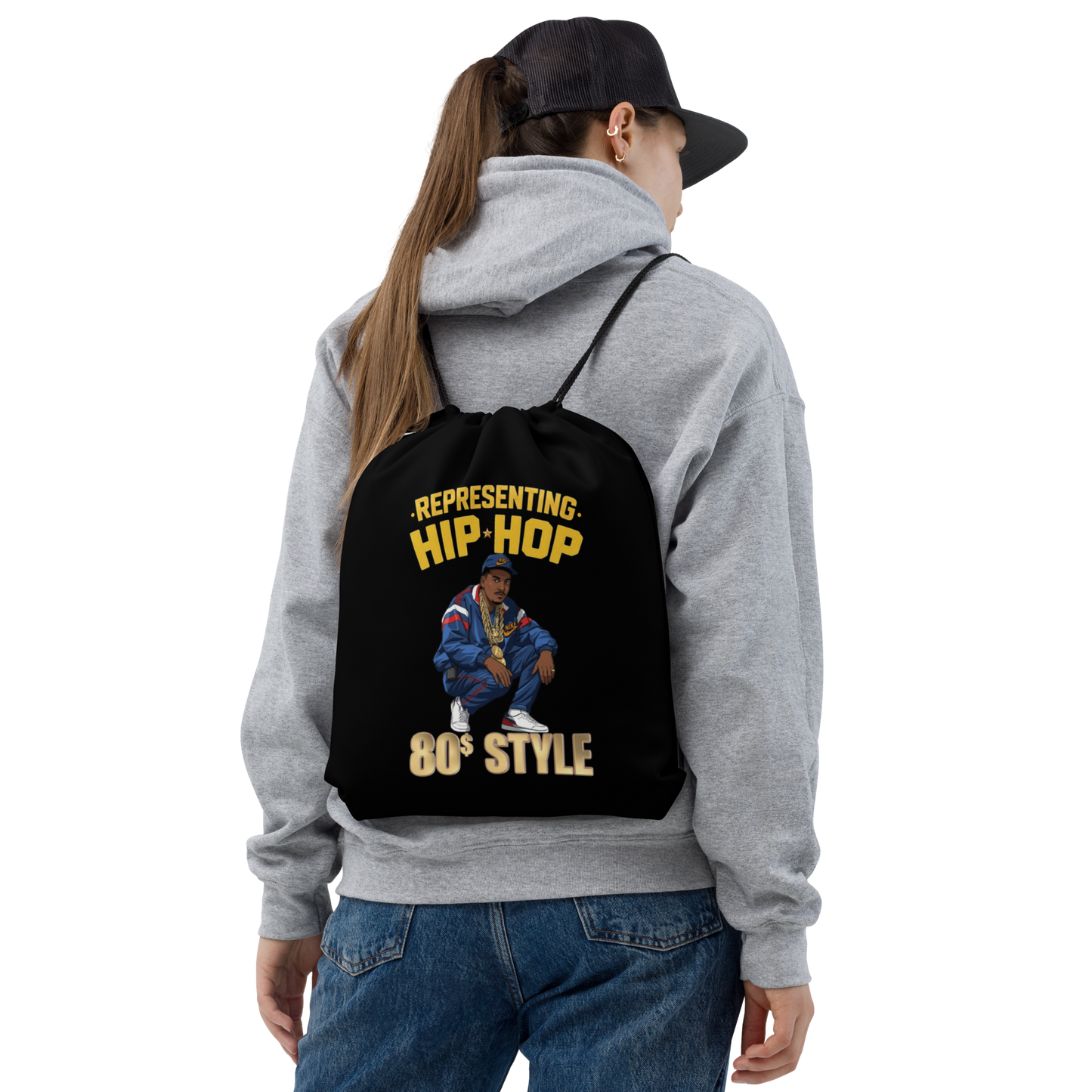 Representing Hip Hop Drawstring Bag