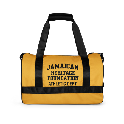 Jamaican Heritage Sporty Duffel Bag (Black & Gold)