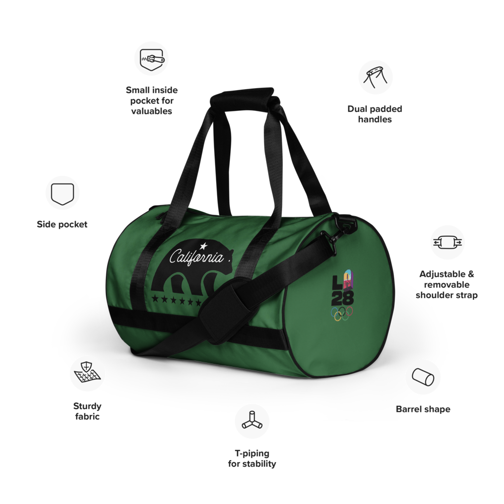 California Mascot  Gym Bag (Green & Black)