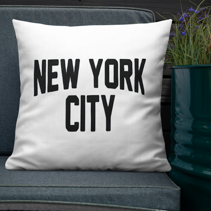 New York  City Premium Pillow (White)