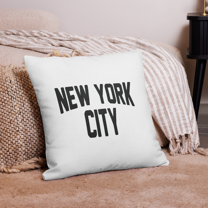 New York  City Premium Pillow (White)
