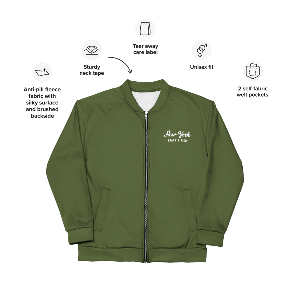 New York Unisex Bomber Jacket (Army Green)