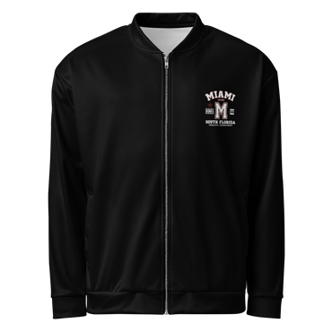 Miami Varsity Unisex Bomber Jacket (Black)