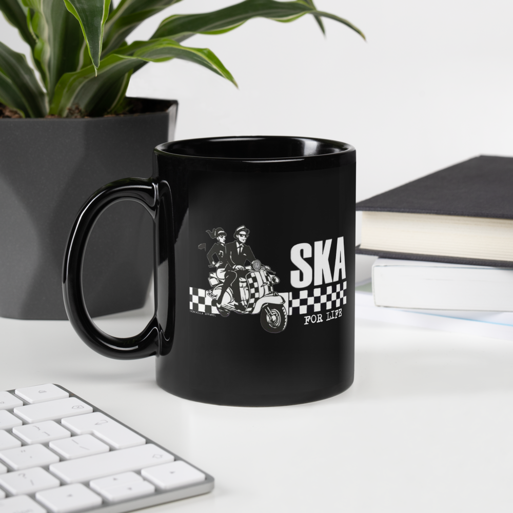 Ska For Life Black Glossy Ceramic Mug