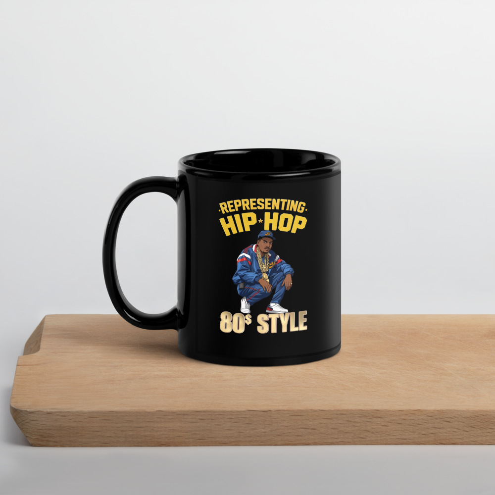 Representing Hip Hop Black Glossy Mug