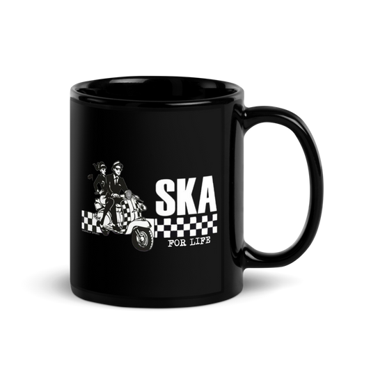 Ska For Life Black Glossy Ceramic Mug