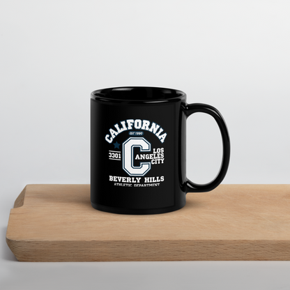 California Varsity Black Glossy Mug