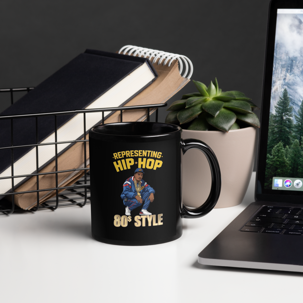 Representing Hip Hop Black Glossy Mug