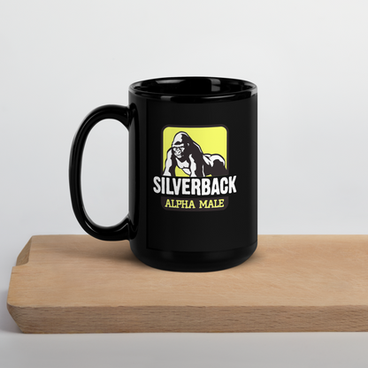 Silverback Black Glossy Mug