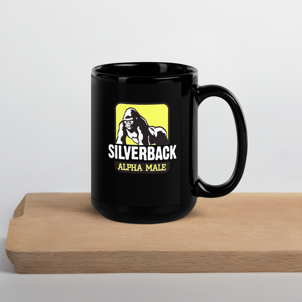 Silverback Black Glossy Mug