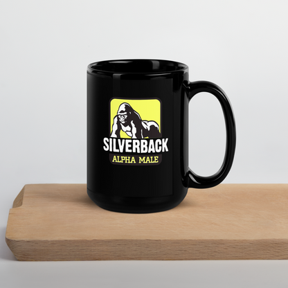 Silverback Black Glossy Mug