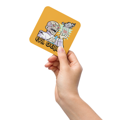 Evil Genius Cork-Back Coaster