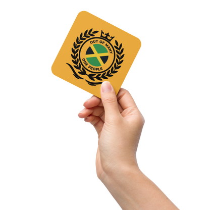 Jamaican Emblem Cork-Back Coaster