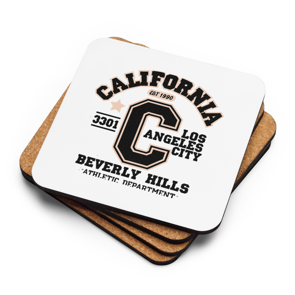 California Varsity Cork-Back Coaster
