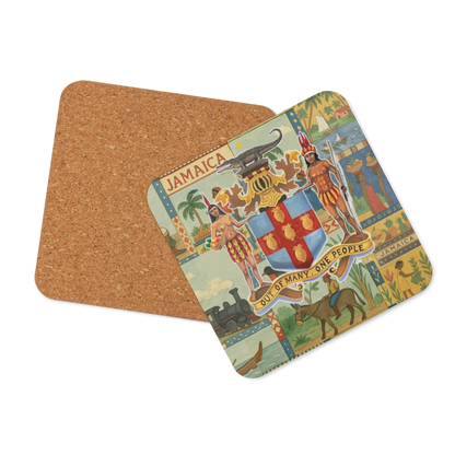 Jamaican Summer Cork-Back Coaster