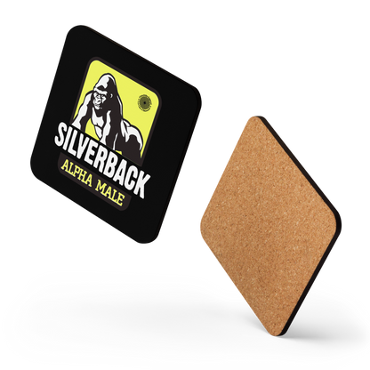Silverback Cork-Back Coaster