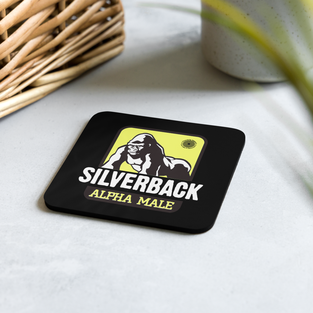 Silverback Cork-Back Coaster