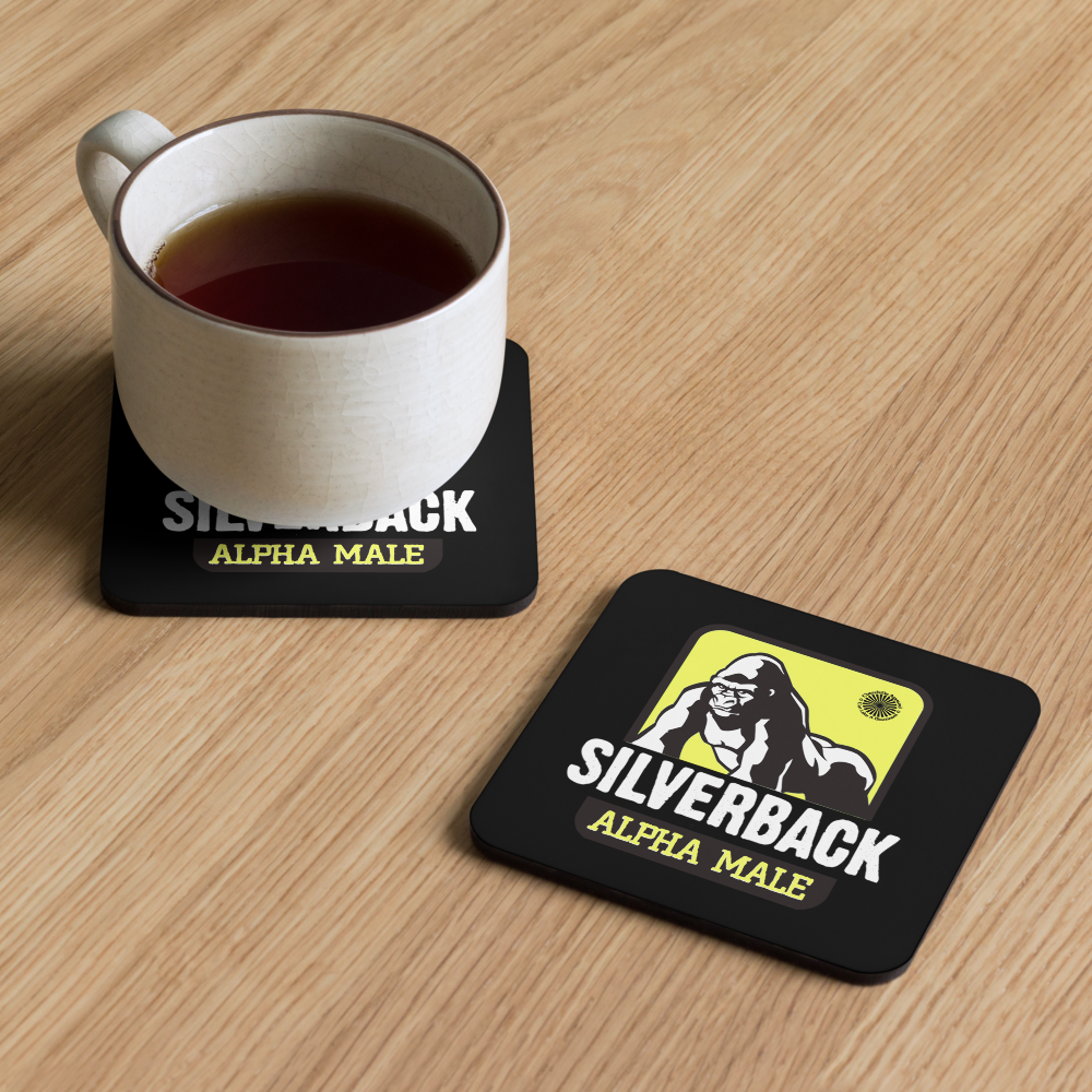 Silverback Cork-Back Coaster