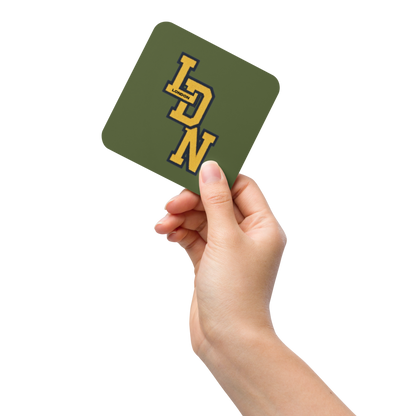 LONDON (LDN) Cork-Back Coaster (GREEN)