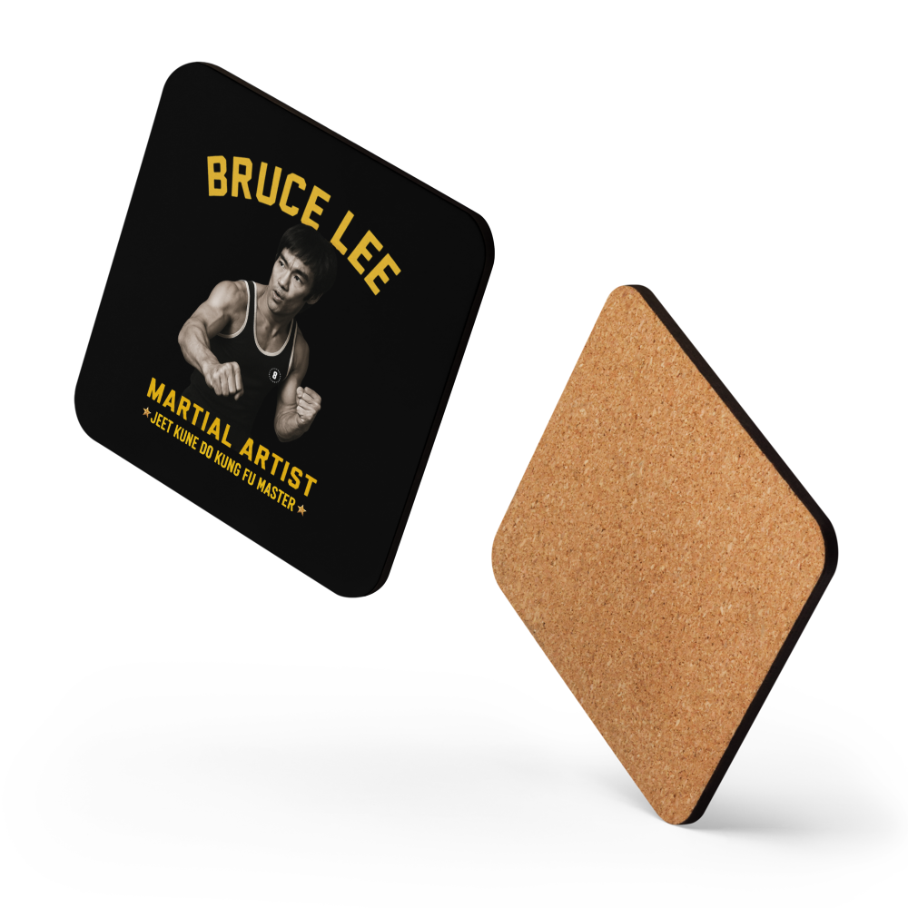Bruce Lee Cork-Back Coaster