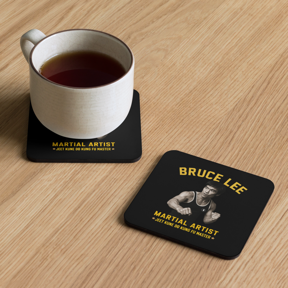 Bruce Lee Cork-Back Coaster