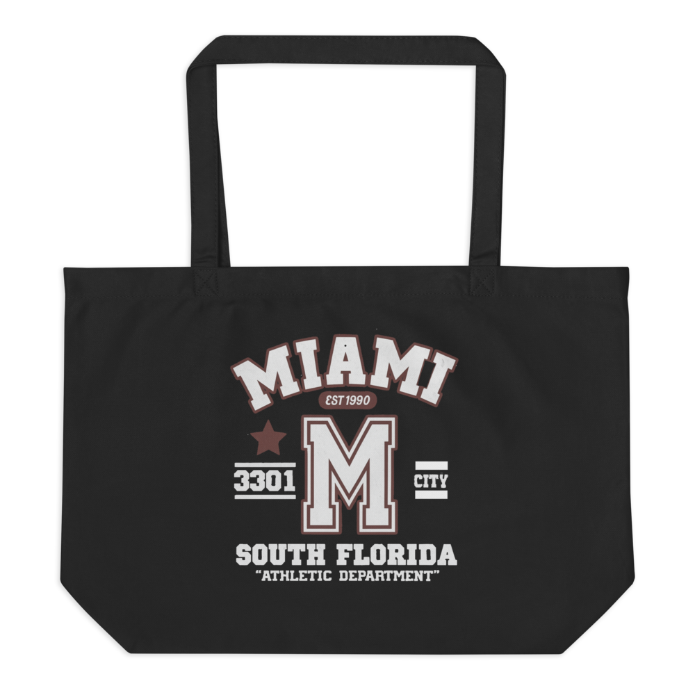 Miami Varsity Large Organic Tote Bag