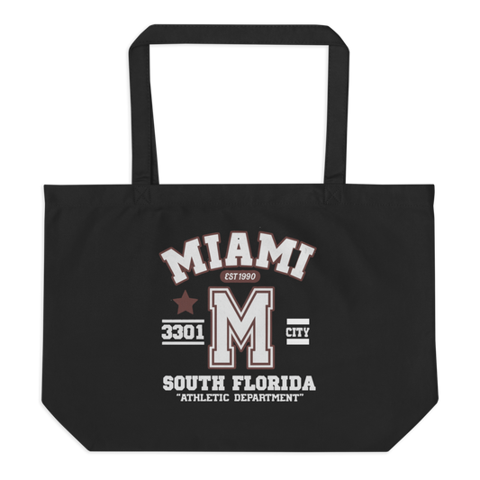 Miami Varsity Large Organic Tote Bag